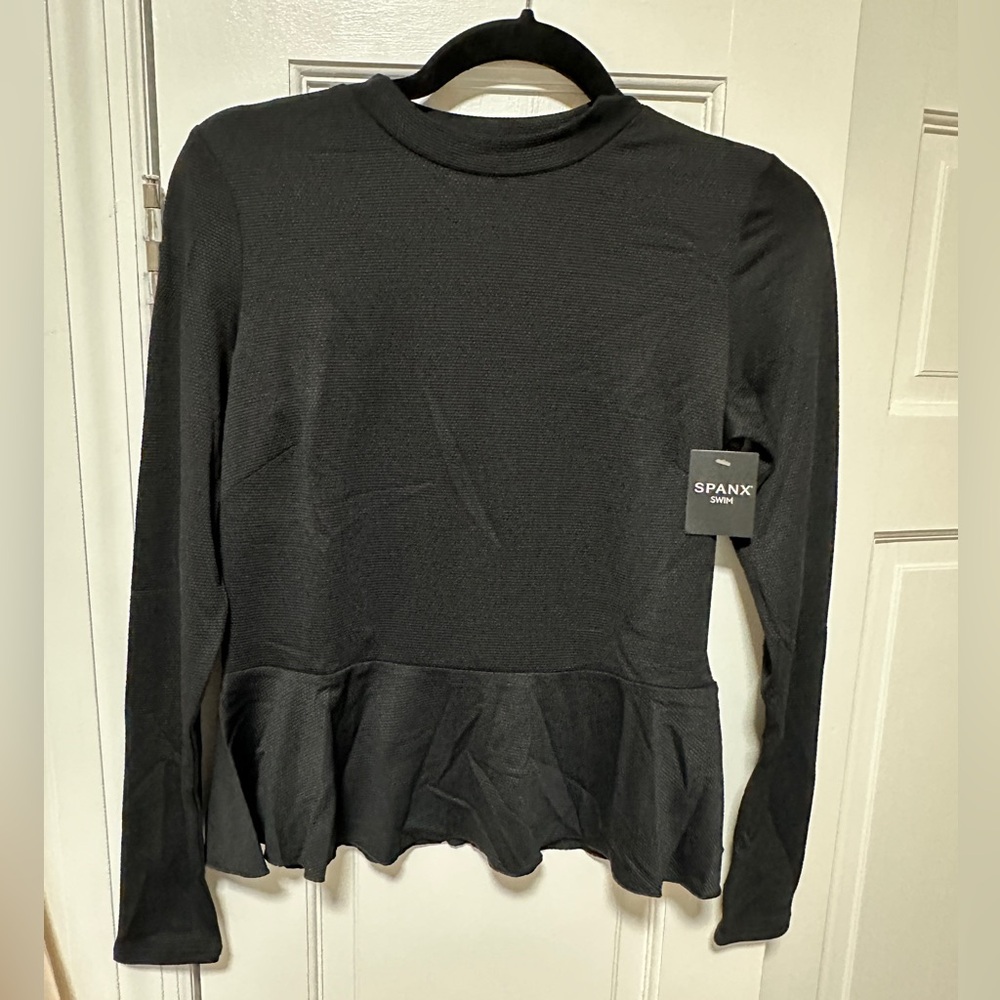 Spanx Women's Black Peplum Top